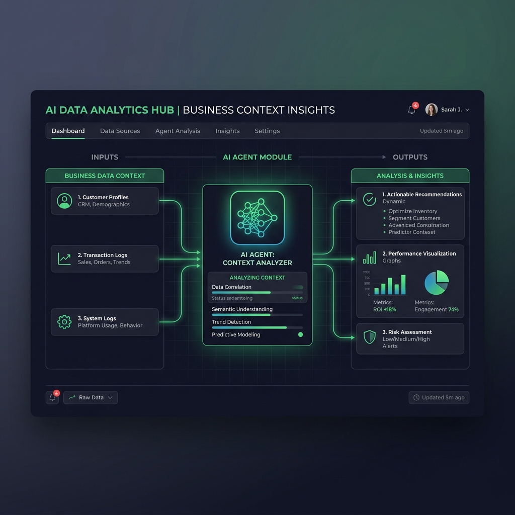 Context-Aware Autonomous AI Agents analyzing enterprise data