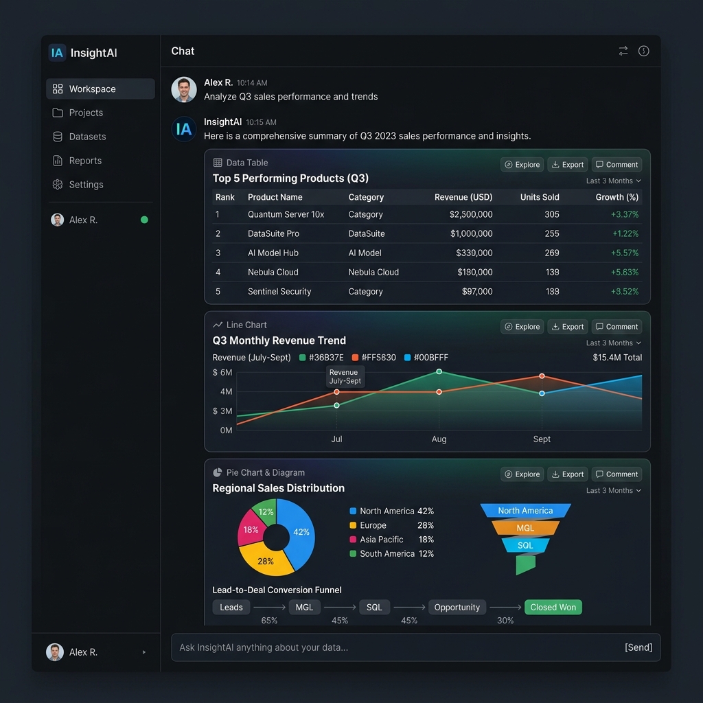 Interactive AI UI Cards