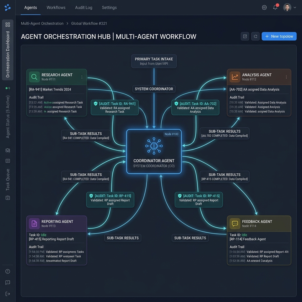 Multi-Agent Orchestration Diagram